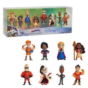 NEW! Disney 100 Celebration Pack 100 Years of Relentless Pursuit 8 Figures Toys